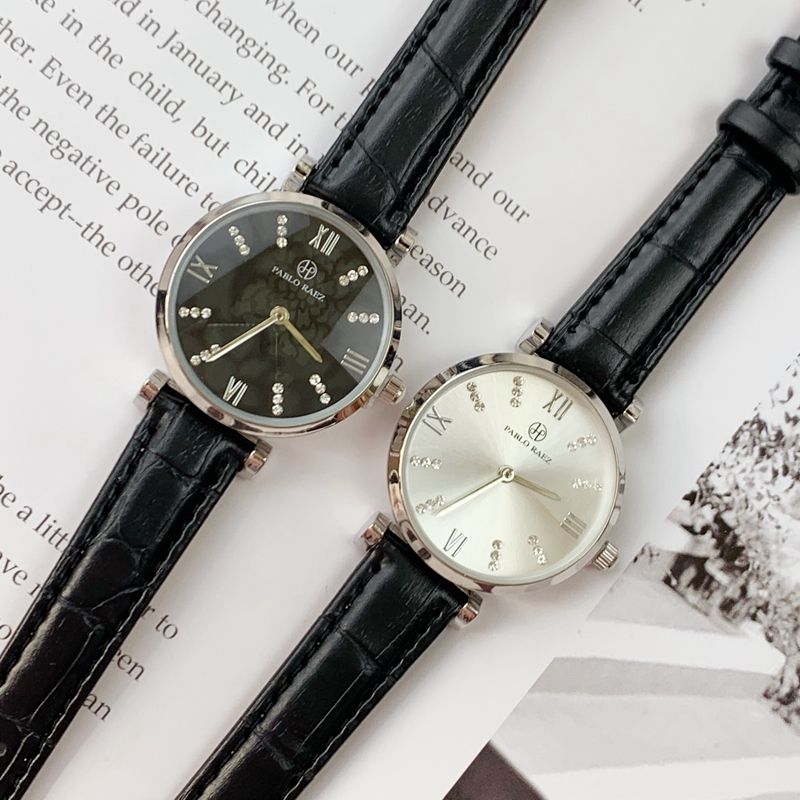 2020 New Model Fashion Lady Watches Women Watch Silver Case Black Leather Band Luxury Wristwatches Female Clock Dropshipping Girl Gift Watch Wristwatch Online Shopping Online Shopping Watches From Peppa2018 13 58 Dhgate Com