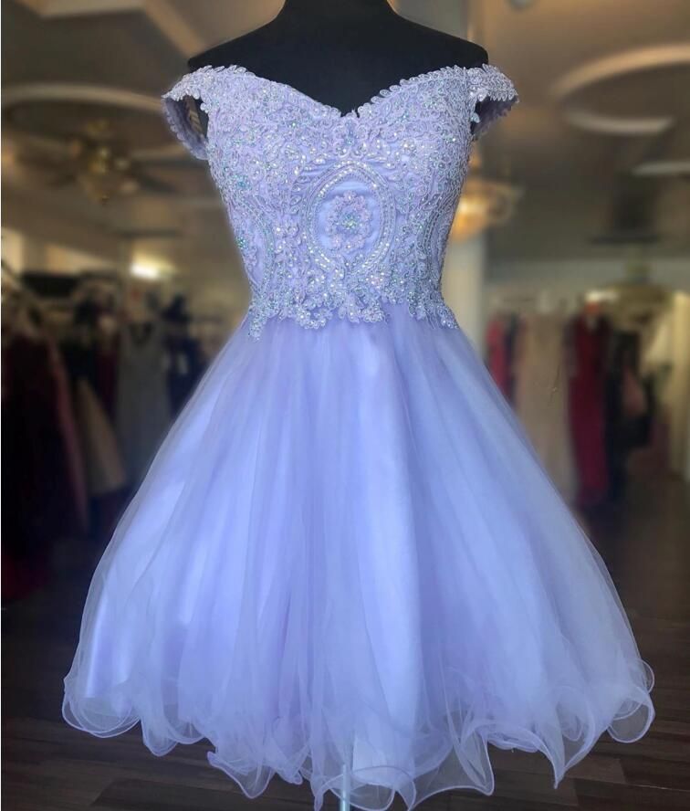 Lavender Short Prom Party Dresses Mini ...