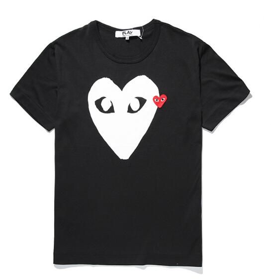 cdg half heart tee