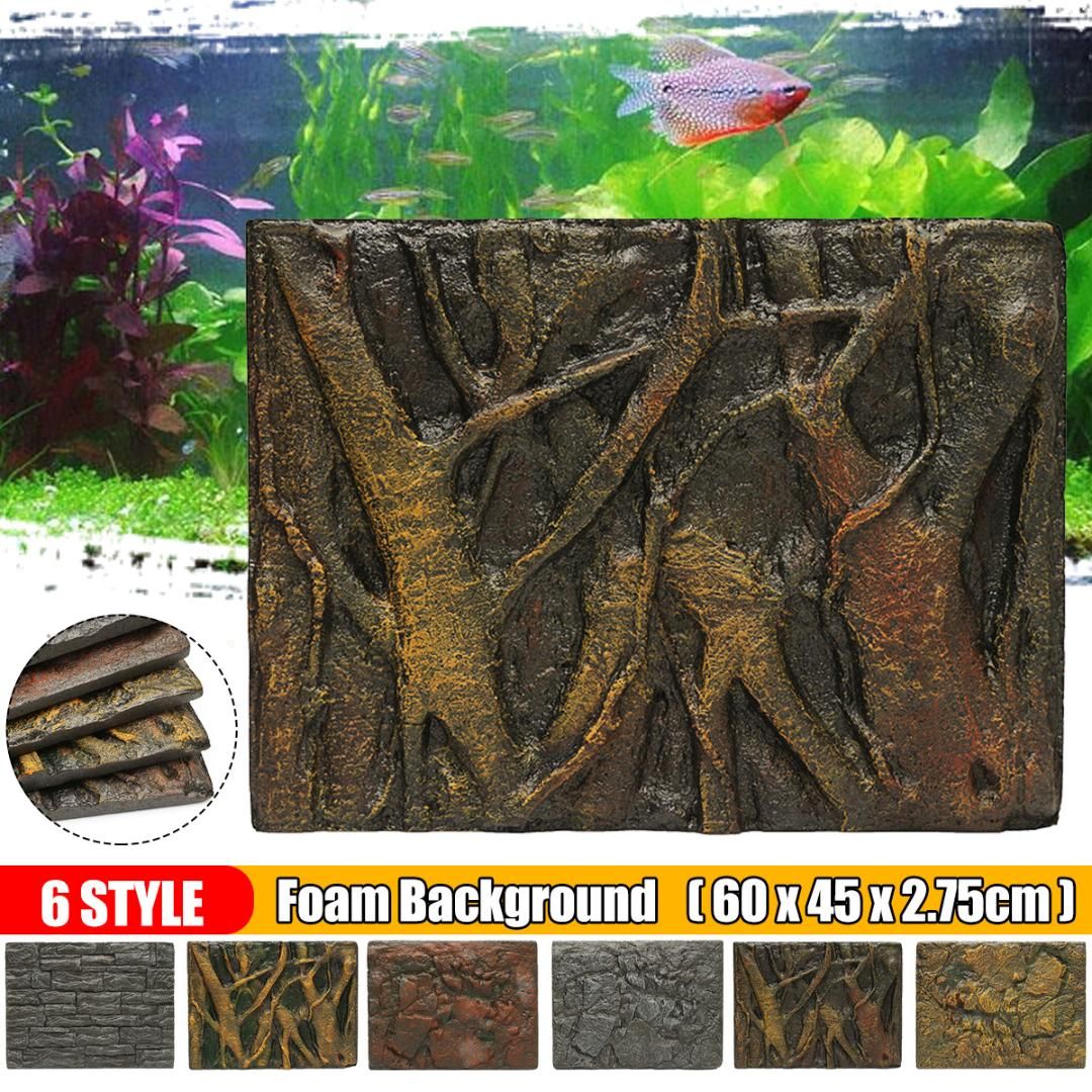 2019 6 Types 3d Foam Rock Reptile Stone Aquarium Background