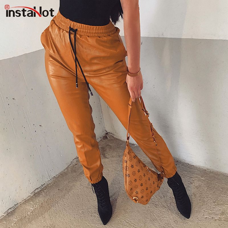 leather harem pants womens