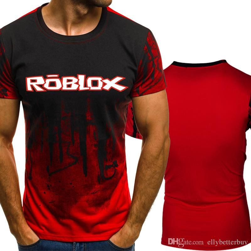 Roblox Game Print Gradient Color T Shirt Men Fast Compression Breathable Mens O Neck Short Sleeve Fitness T Shirt Gyms Tight Tee Tops Print On T Shirt Cheap Funny T Shirts From - t shirt para roblox collar