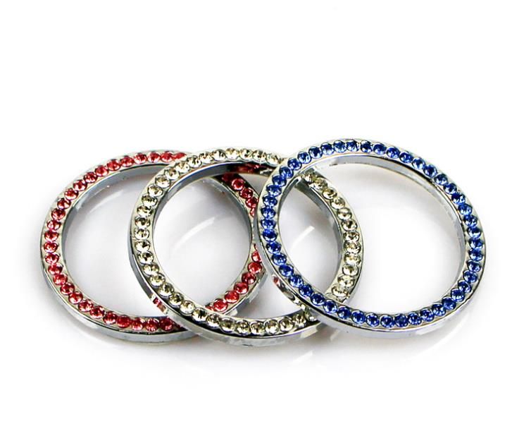 Car One Button Start Decorative Ring Diamond Button Start Ring Set