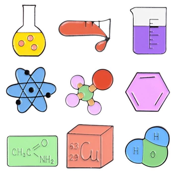 Dibujo animado lindo Fórmula Química Molecular del cubilete de la aleación  del goteo del aceite de