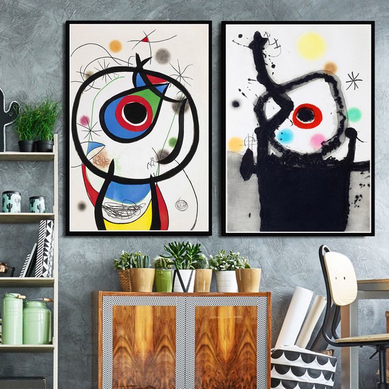 Compre Pinturas Joan Miro Famosos Abstract Art Poster Pintura Da Lona Posters And Prints Imagem Home Decor De Baolv 139 Pt Dhgate Com