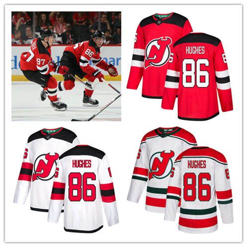 Fanatics Branded Men's Jack Hughes Red New Jersey Devils Home Premier Breakaway Player Jersey - Red