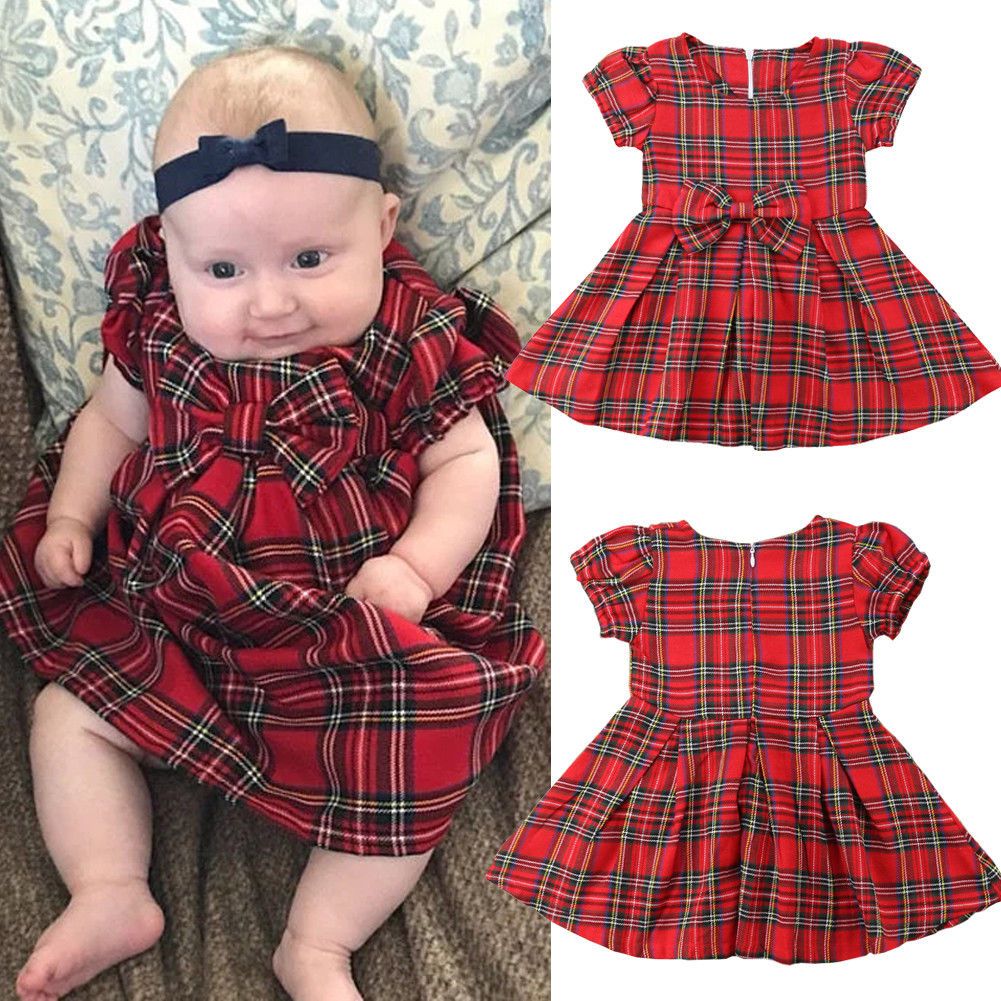 baby tartan christmas dress