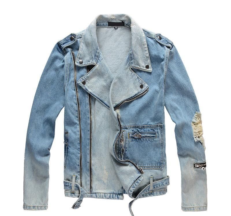 zipper denim jacket mens