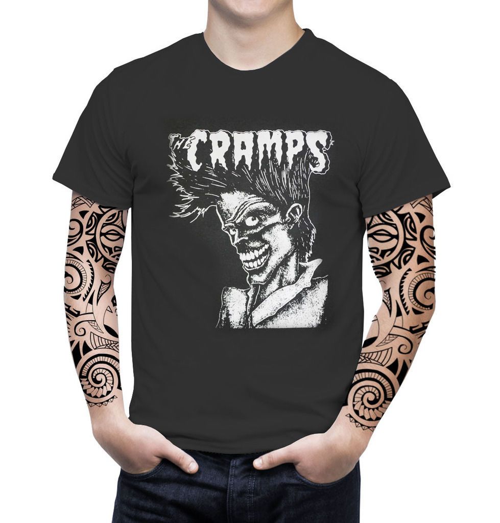 The Cramps VTG Retro Graphic T Shirt American Garage Punk The Cramps T Shirt Men Summer Garage Punk T shirts Men Short