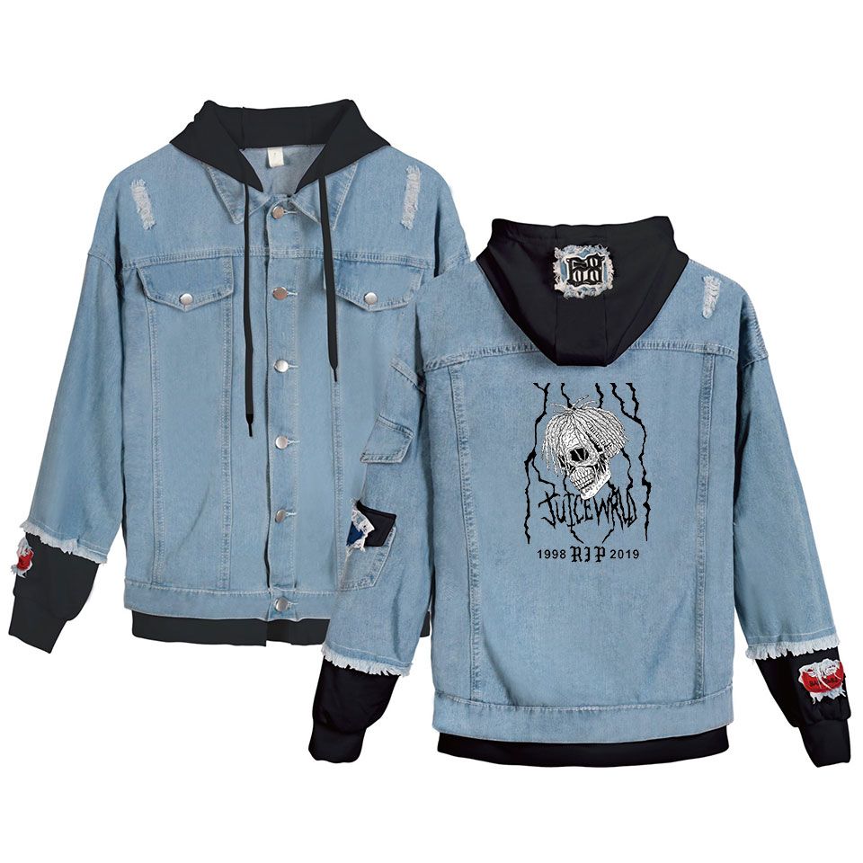 hooded denim jacket womens