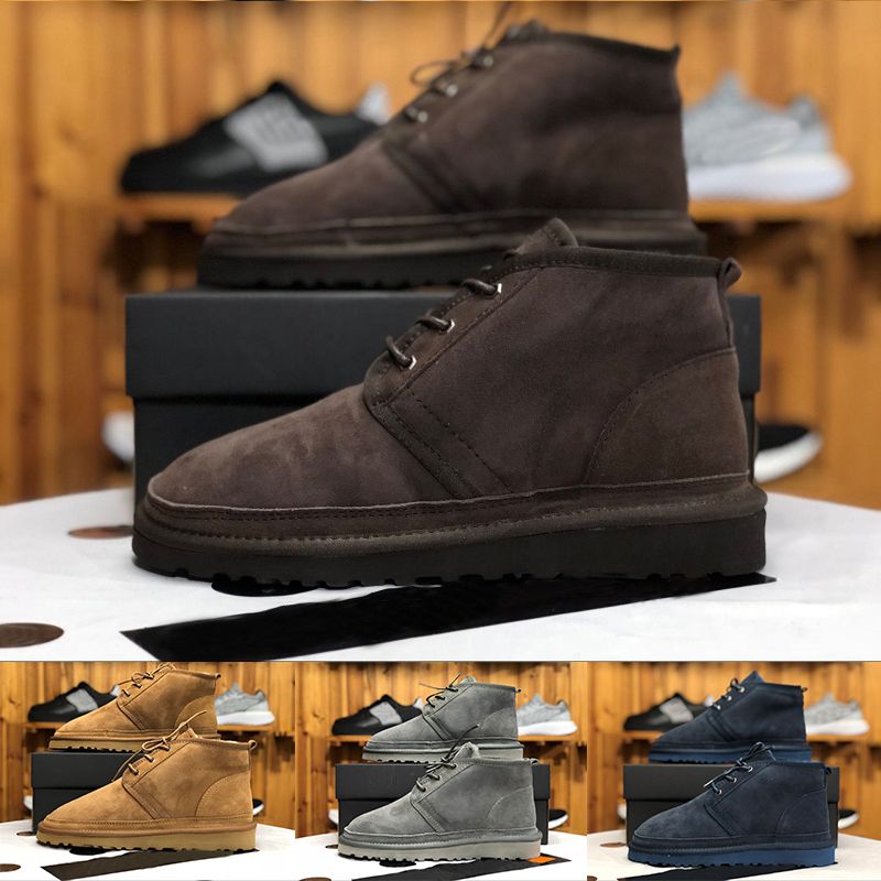 Mens Snow Boots Wool Shoes 