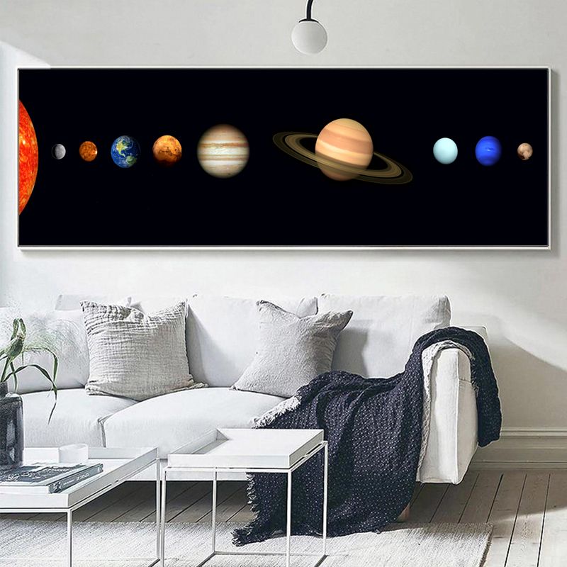 SISTEMA SOLAR Arte de la lona Pintura de pared Arte Impresión de la lona