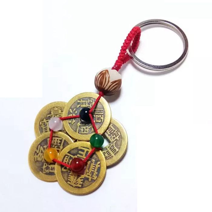 Buy Dropship Products Of Oriental Lucky Feng Shui Consecrated 5 Emperor Coins Keychain Bag Purse Buckle Pedant Widget Attract Wealth Health Home Fortune Decoration In Bulk From Arts And Crafts Dhgate Com