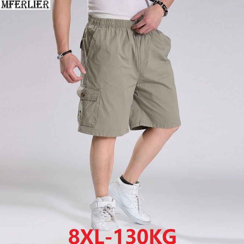 2021 Summer Men Large Size Big 8XL Safari Style Cargo Shorts Pocket ...
