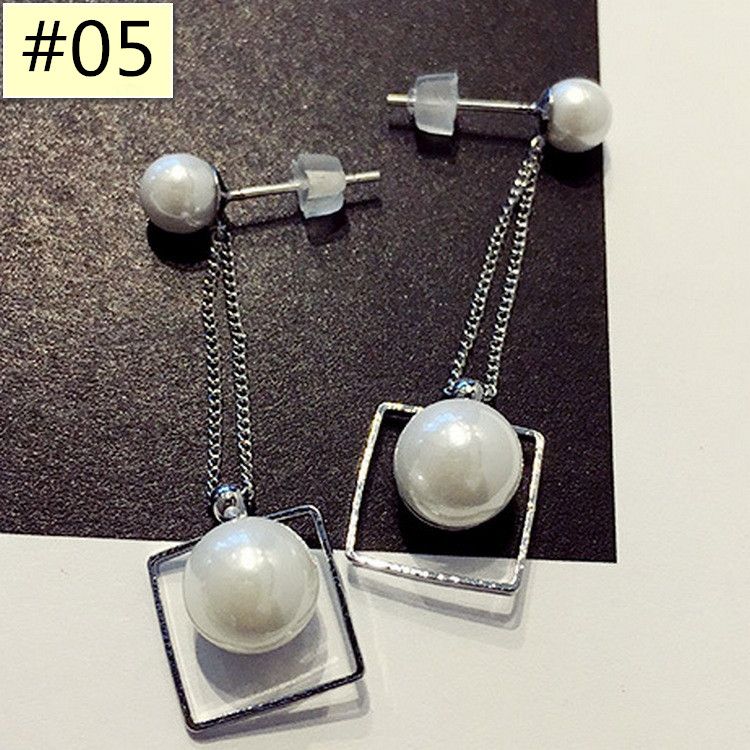 Pendientes De Perlas De Flecos Largos De Corea Del Sur De Pendientes De Perlas De Flecos Largos De Corea Del Sur De