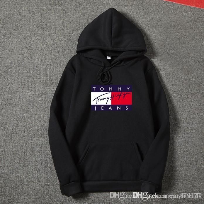 tommy hilfiger men's lock up logo hoodie