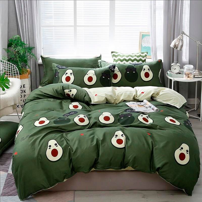 4Pcs Bedding Set Duvet Cover With Matching Fitted Sheet Pillow Cases UK SIZES