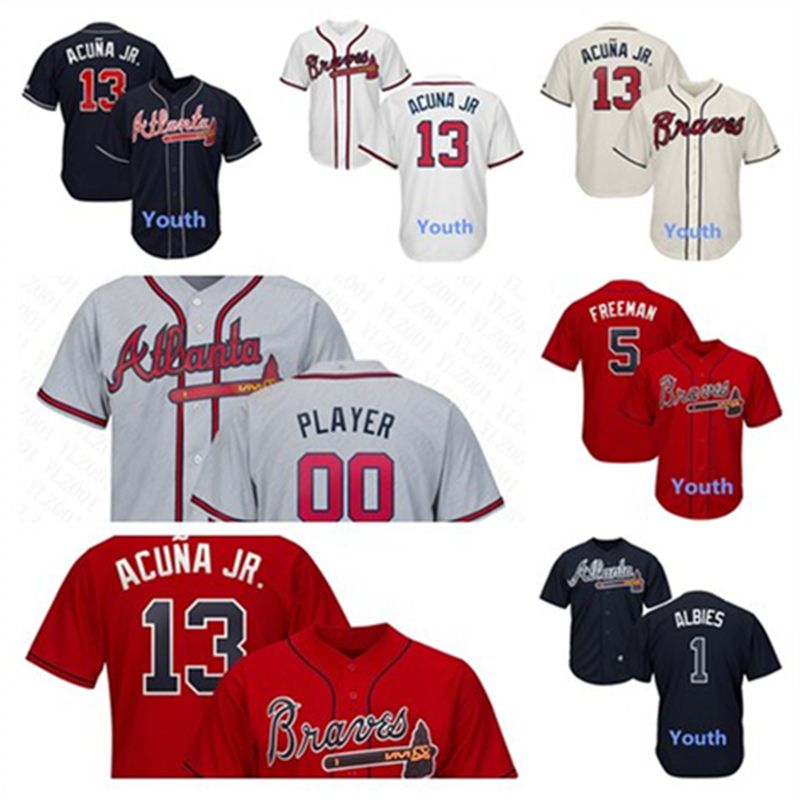 custom youth braves jersey