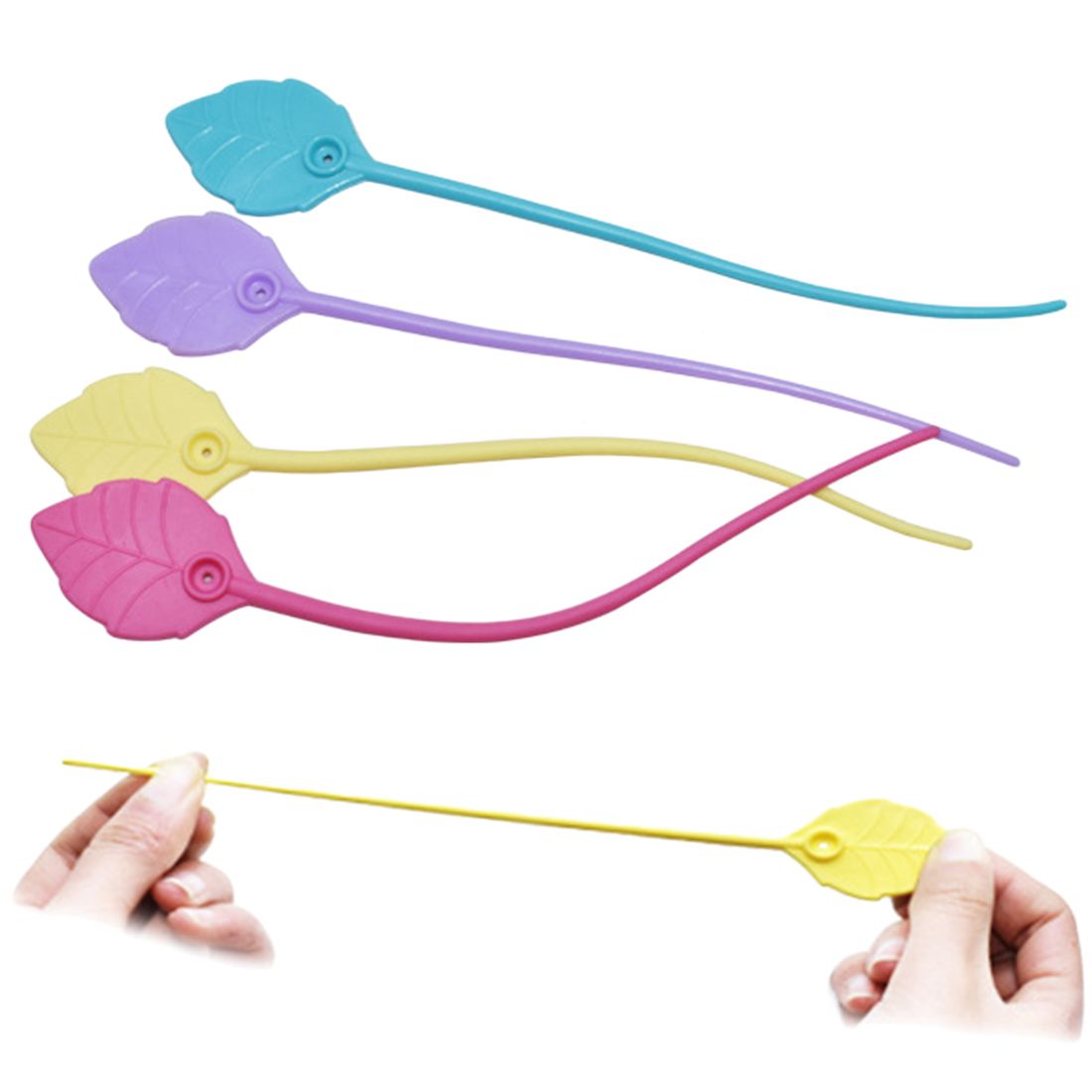 Organization Home Snack Ties Food Storage Leave Shape Silicone Sealing Bag Clip
