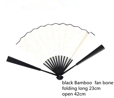 7&quot; black bamboo fan bone