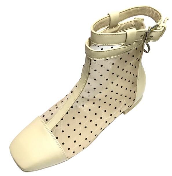 2019 Dames Zomer Laarzen Platte Lage Knipsel Enkellaarzen Dames Jurk Casual Schoenen Booties Holle Laarzen Van 36,96 € | DHgate