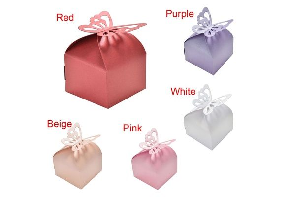 Wholesale Diy Laser Cut Butterfly Gift Boxes Folding Candy Box