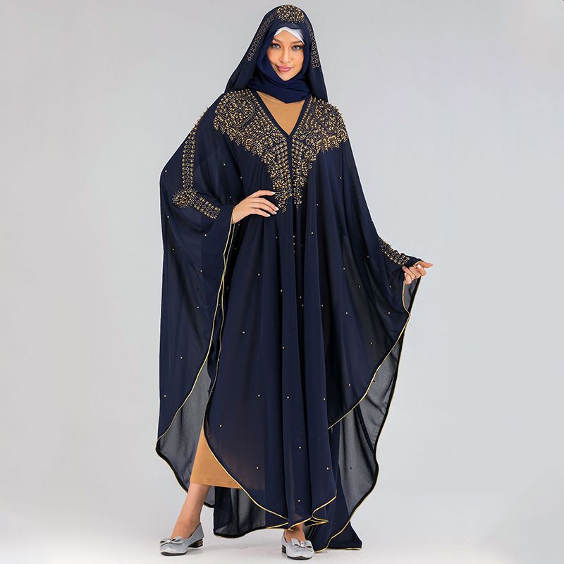 Bleu marine Abaya Taille