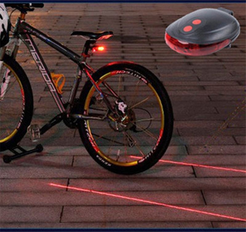 Bicicleta luz trasera roja 4 LED Lamp Alerta de seguridad de la bicicleta