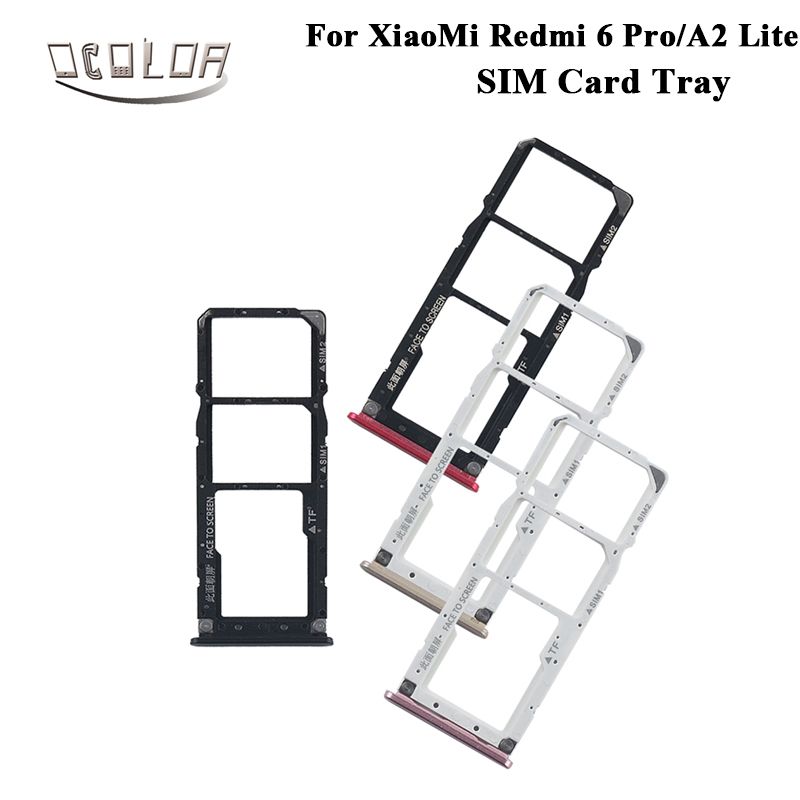 Ocolor For Redmi 6 Pro Sim Card Tray Holder Slot Replacement High
