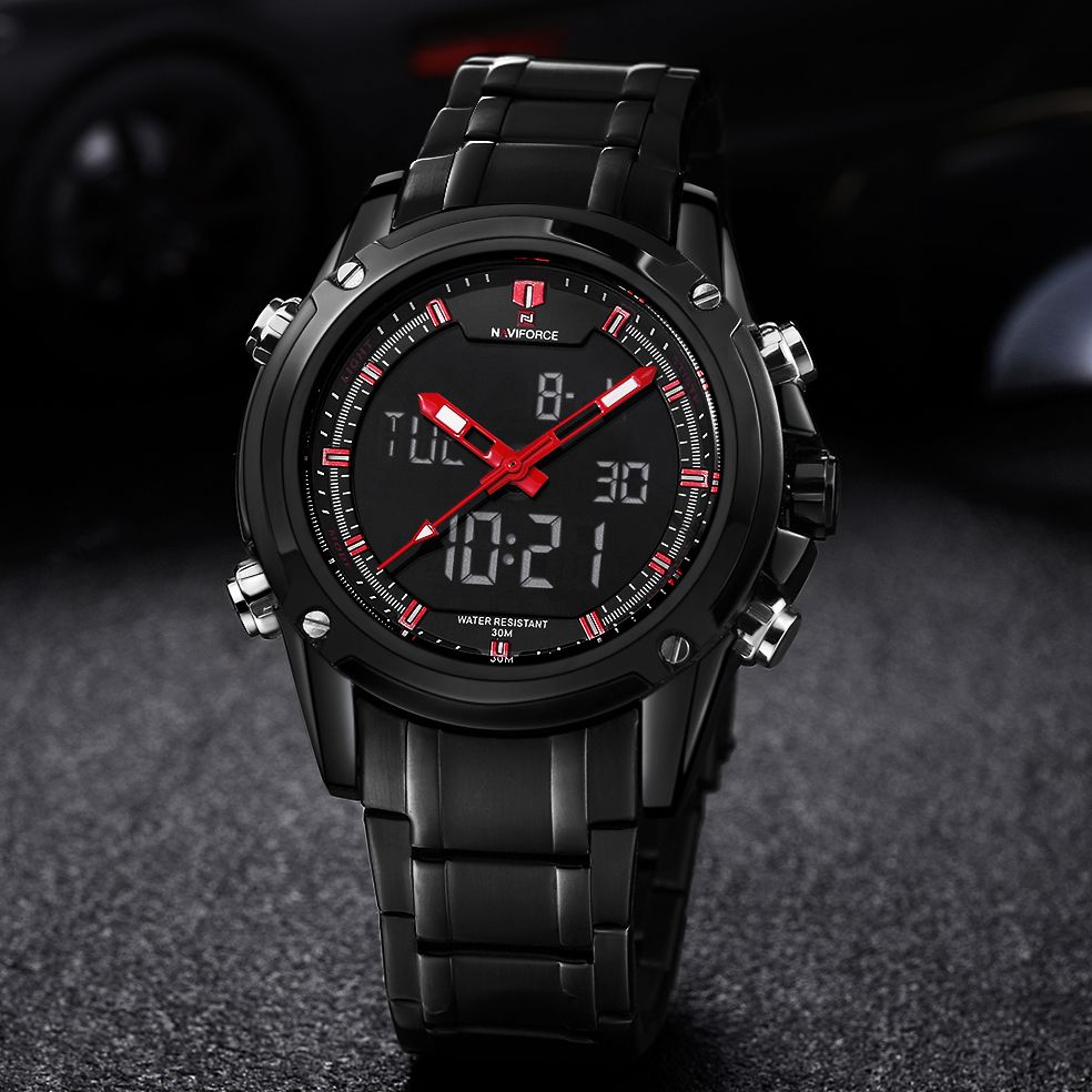 julius army led shock resistant military quartz watch