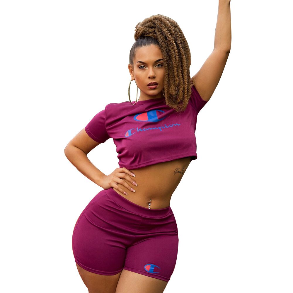 champion two piece short set womens