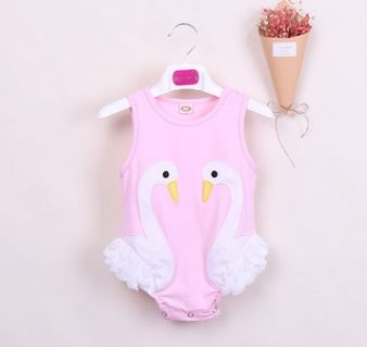 #2 Ins Swan Infant Rompers