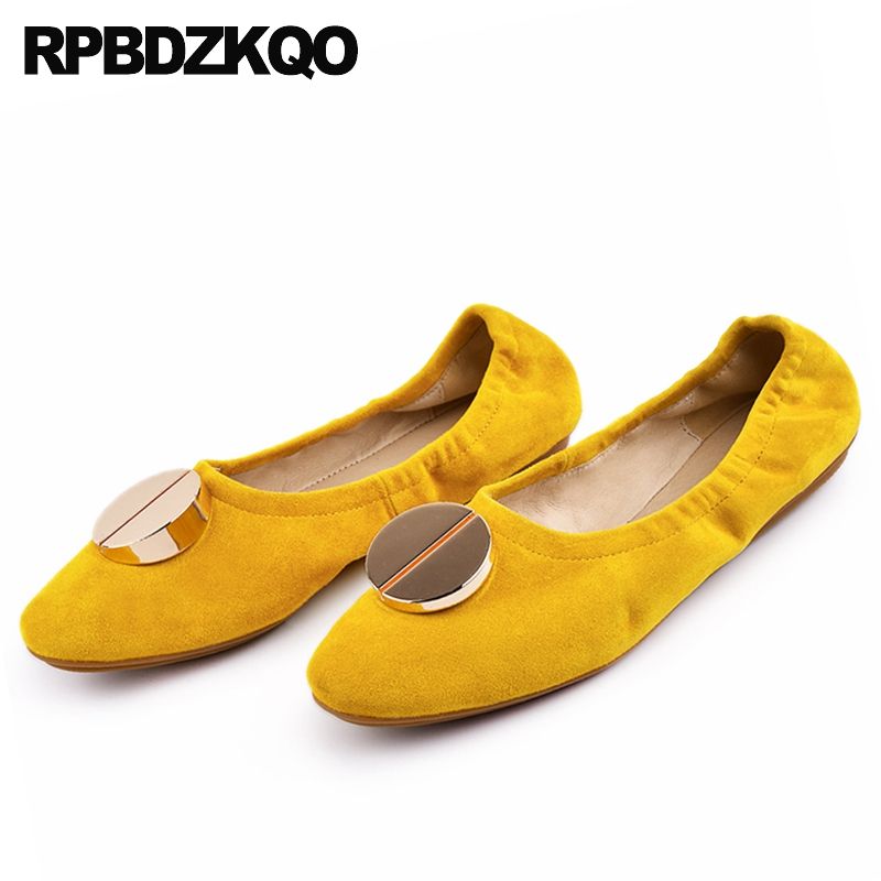 yellow ballerina flats