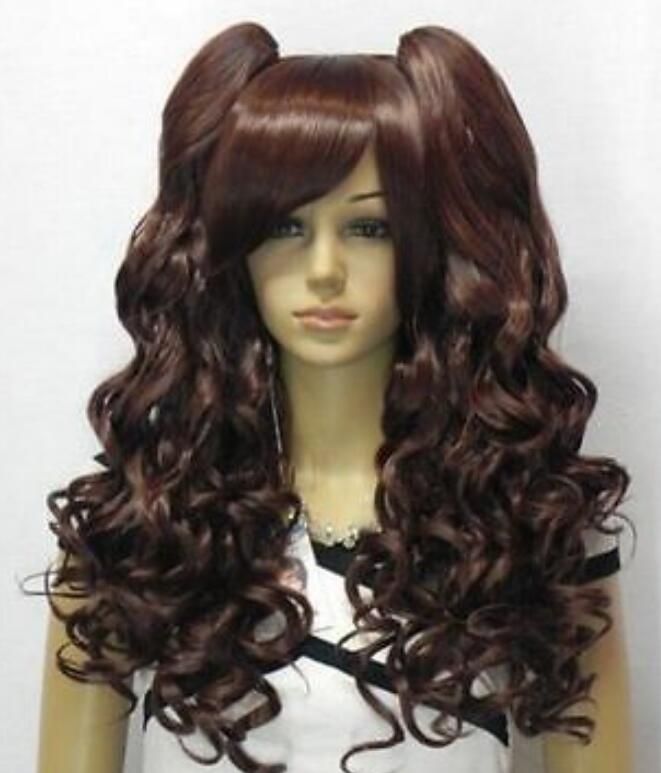 brown pigtail wig