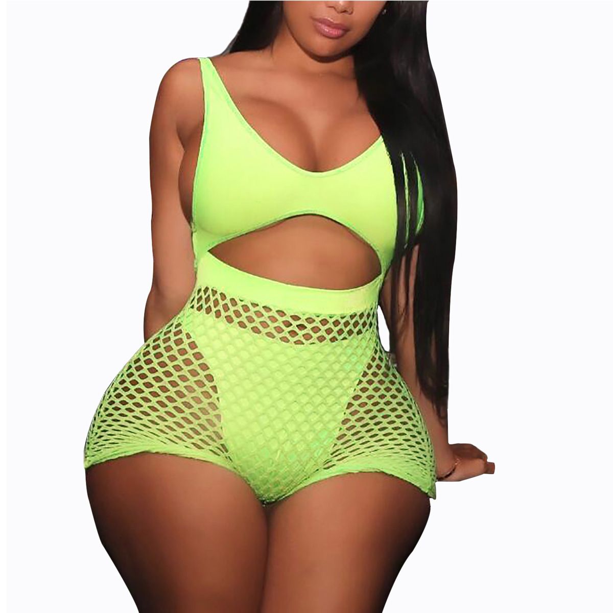 fishnet one piece swimsuit