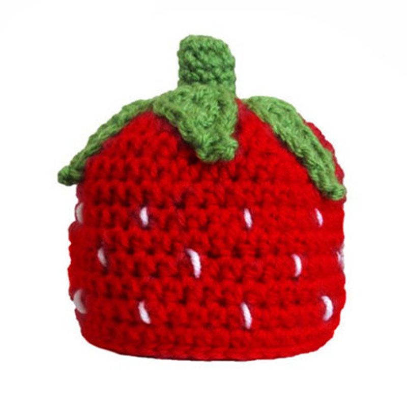 crochet strawberry hat