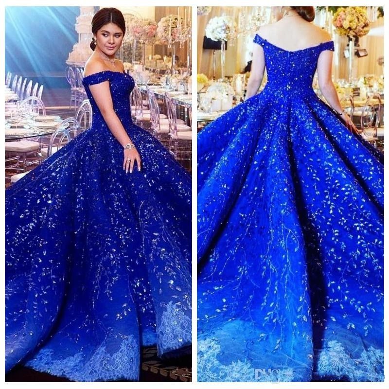 royal blue engagement dress