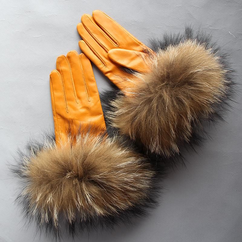 womens fur gloves
