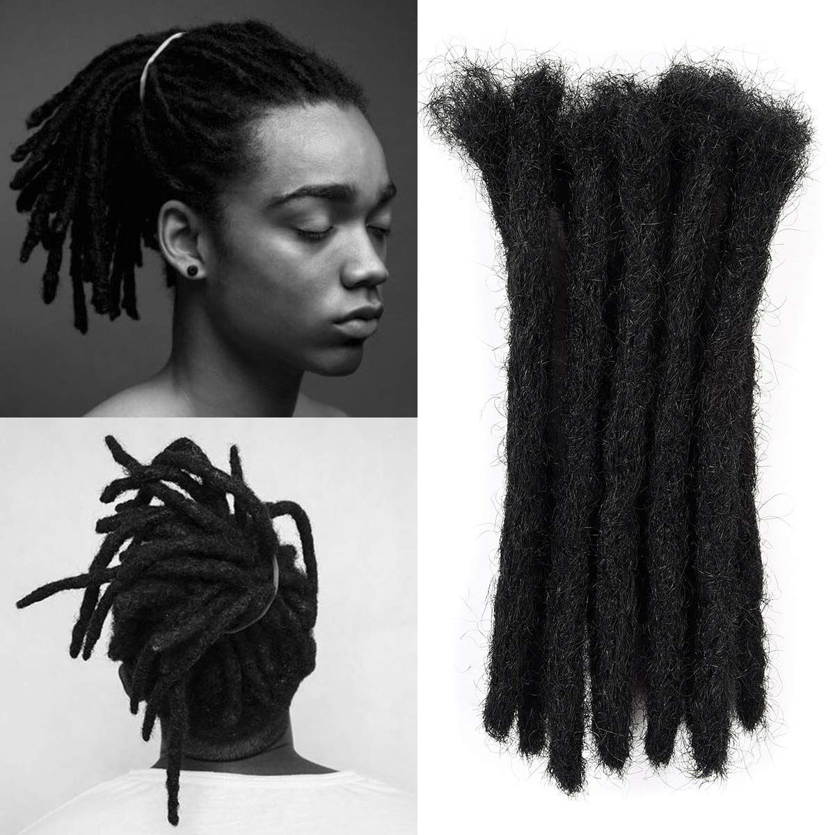 2019 Hot Selling Handmade Dreadlocks Hair Extensions Black 12