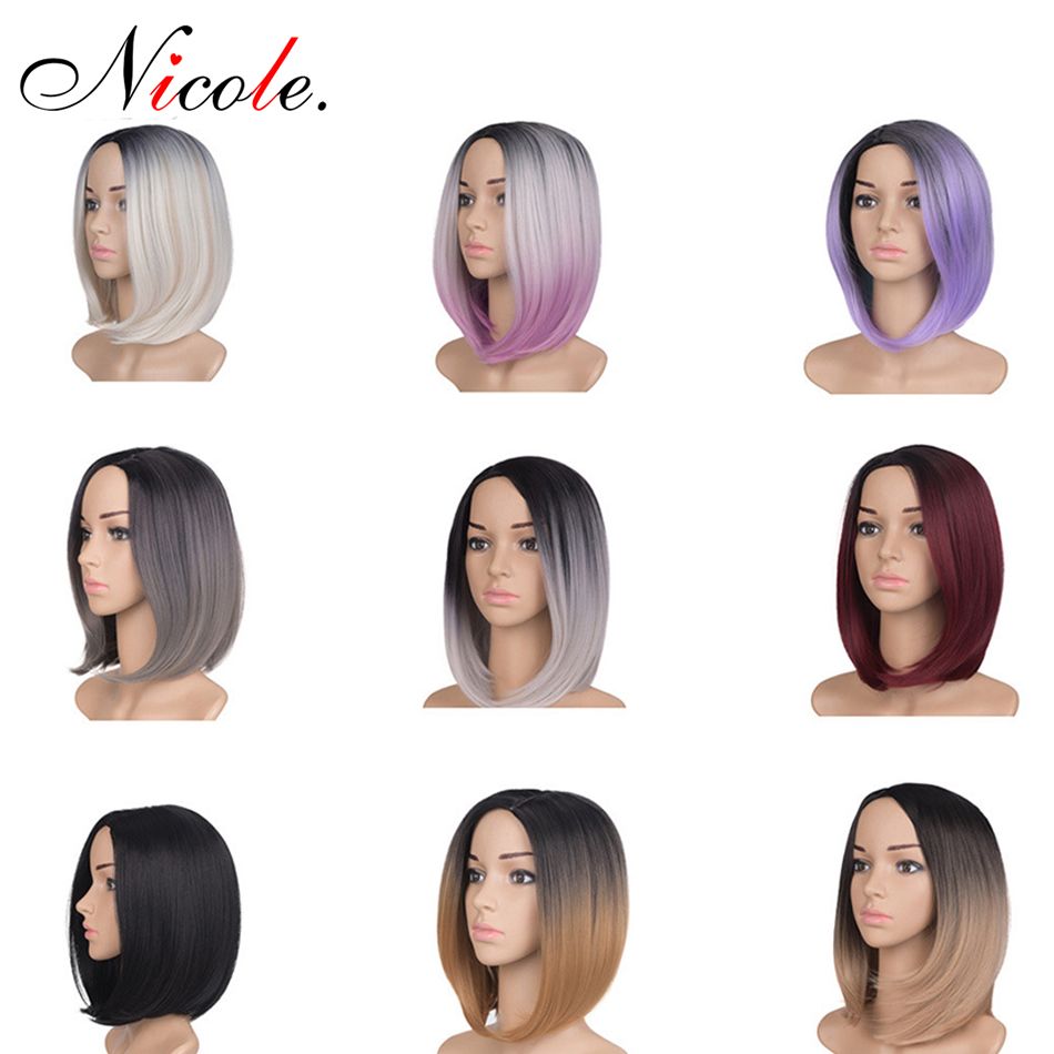 2019 Wholesale Short Straight Bob Wigs Omber Hair Women Bob Style