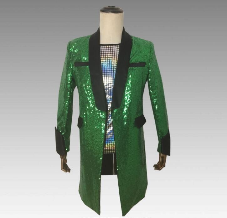 mens green sequin jacket