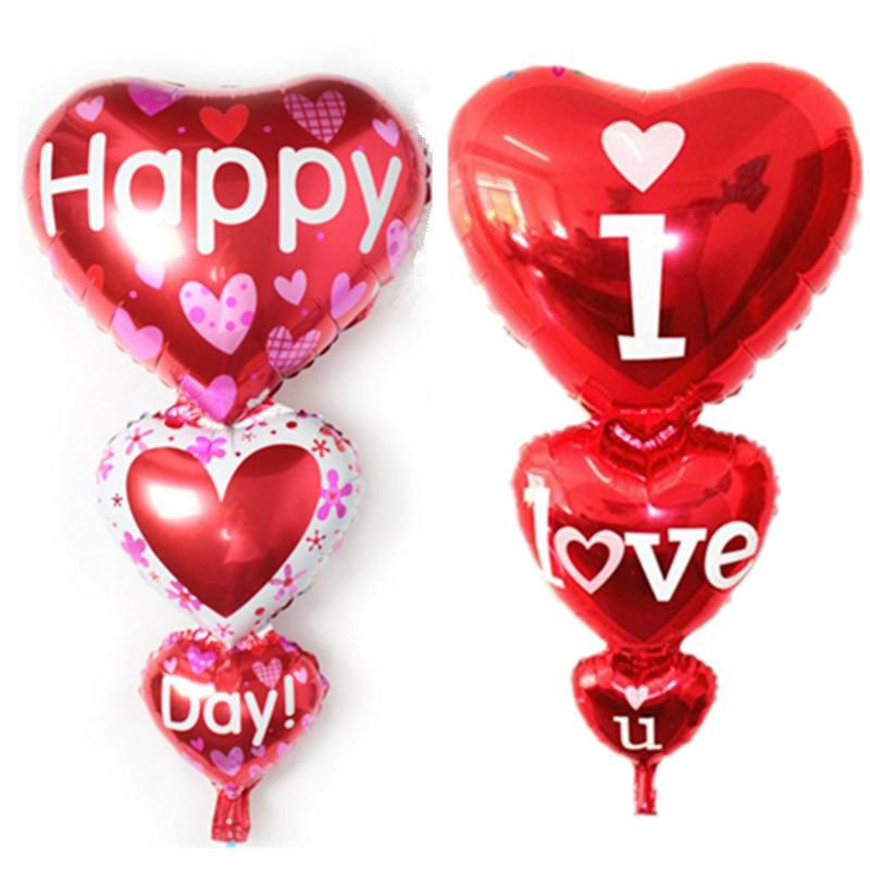 I Love U 98cm Big Heart Balloons Birthday Wedding Party Decor Foil