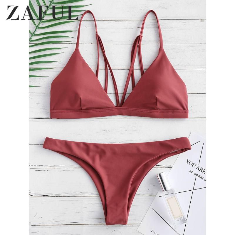 zaful red bathing suit