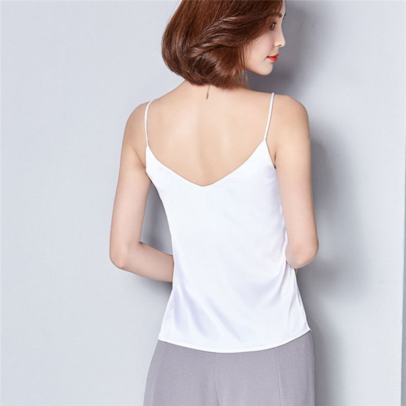 plus size white satin camisole