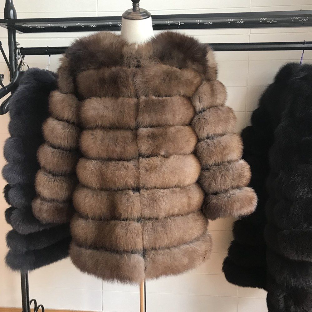 short fox fur jacket