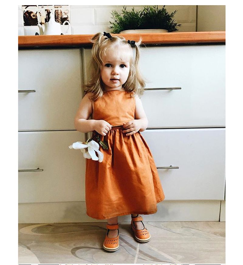2020 Girl Vest Dress Super Cute Little Girl Dress Knee Length