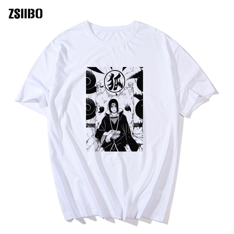 Itachi Uchiha hombre verano camiseta de manga corta o cuello Ropa naruto anime de impresión Pareja Itachi Uchiha hombre verano camiseta de manga corta o cuello Ropa naruto anime de impresión Pareja