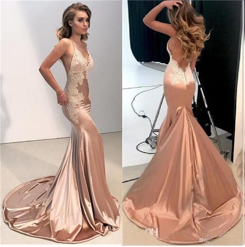 Acquistare Nuovi Abiti Da Sera Sexy Sexy Backless Mermaid Abiti Da Sera  2019 Spaghetti Cinturini Lunghi Abiti Da Partito Party Red Carpet Dress 188  Economico | Consegna Veloce E Qualità | It.Dhgate