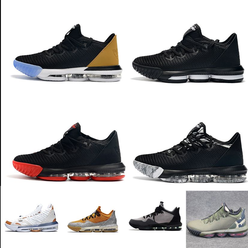 lebron 16 low black gold