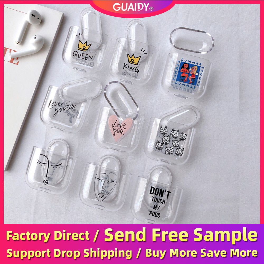 satin al airpods 1 2 bluetooth kablosuz kulaklik set icin seffaf karikatur kulaklik kiliflari dayanikli darbeye damla kaniti kulaklik kapak kasi
